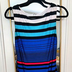 Cache Striped Stretch Jersey Sheath Dress